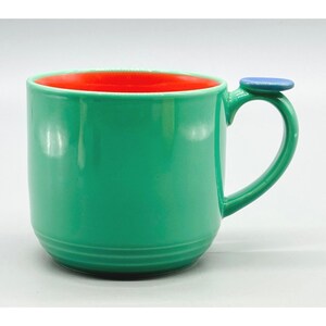 Mug Lindt Stymeist Colorways à empreinte digitale Vert Orange Bleu Japon postmoderne