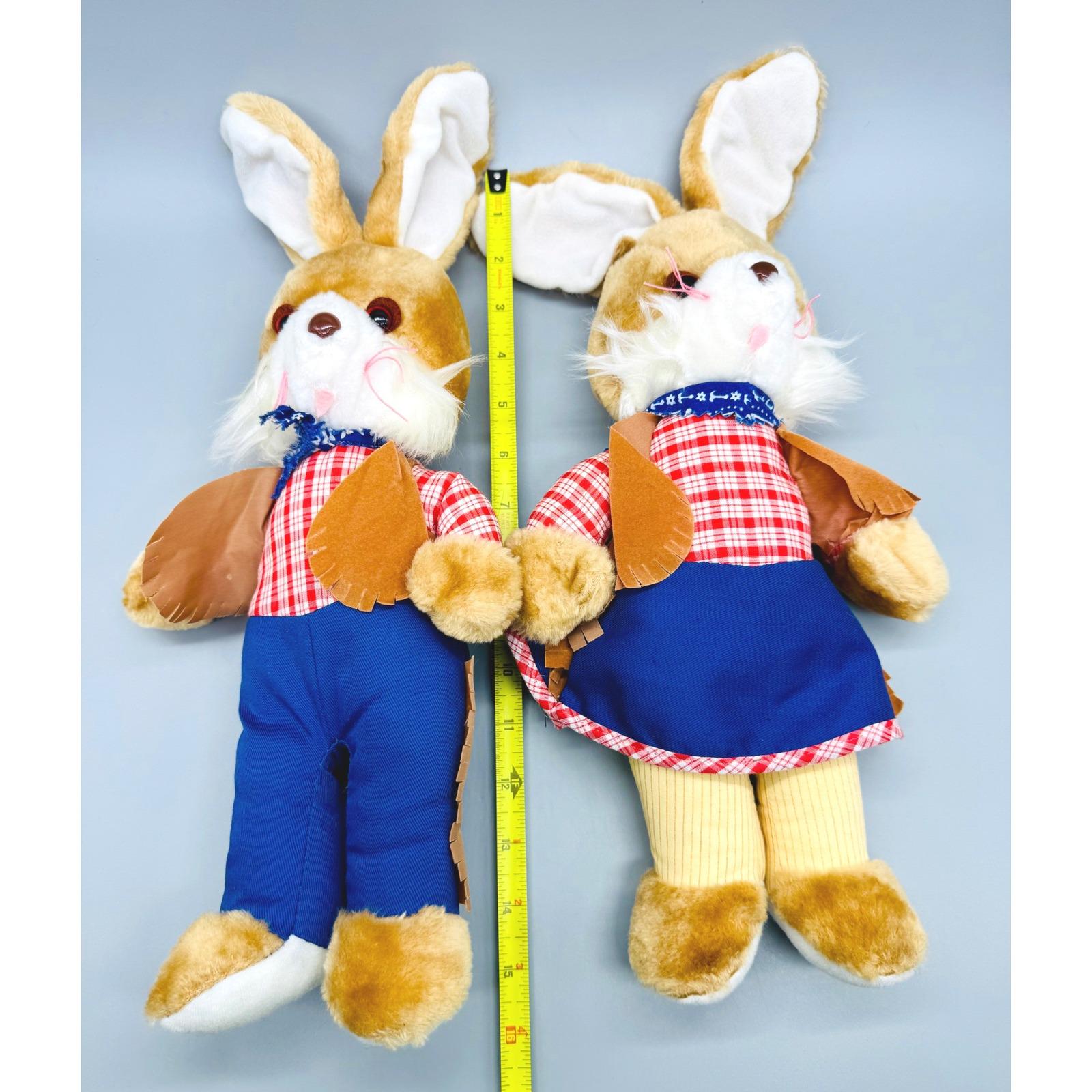 Knickerbocker Cowgirl Cowboy Bunny Rabbit Plush Animals of