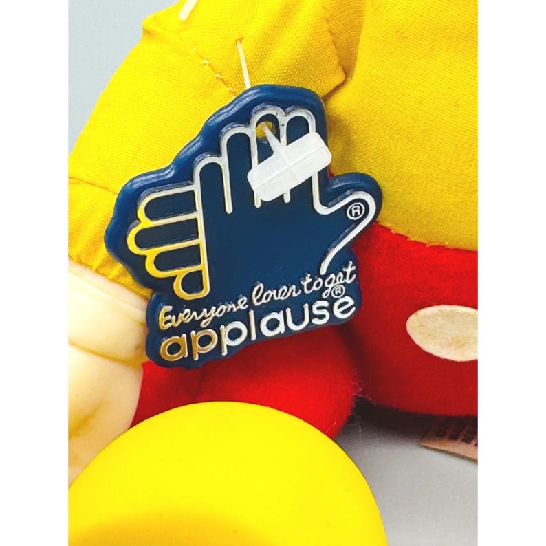 Peluche de Mickey Mouse Playmates de Disney, figura vintage de Applause imagen 4