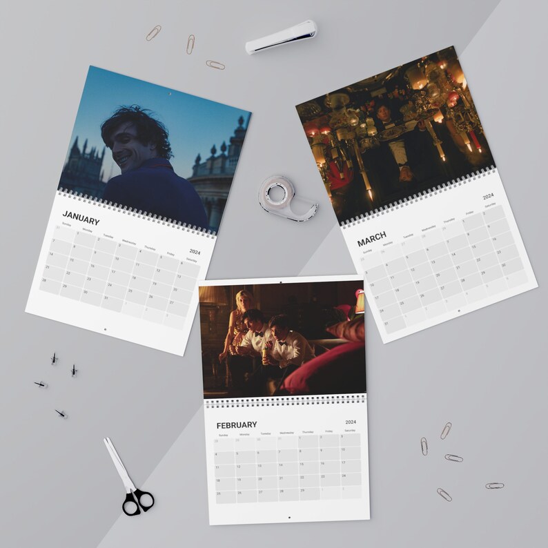 Saltburn Calendar 2024 Calendar, Jacob Elordi, Barry Keoghan Wall