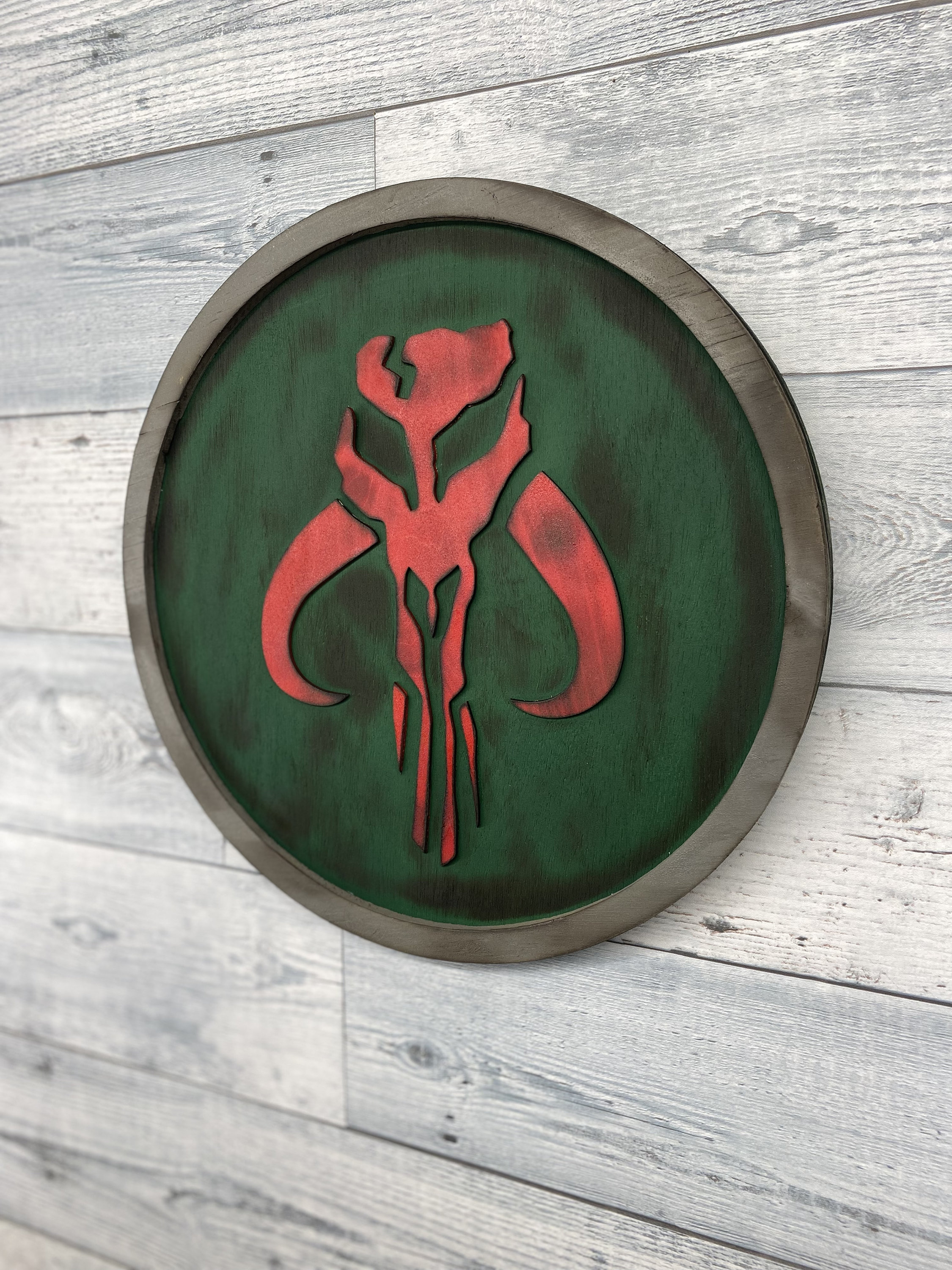 Mandalorian Mythosaur Skull Sign - Star Wars - Saga - Wood Art - Etsy