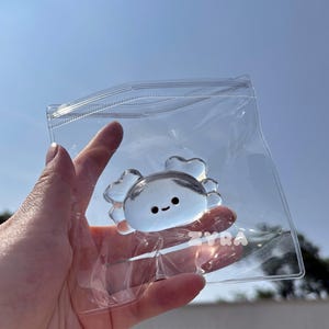 Clear Crab Taba Squishy Toy, Handmade Stress Relief Squishy, Cute design, Mini Taba Squishy Bag Accessories, Gift for her
