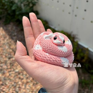 Pink Snake Taba Squishy Toy, Handmade Stress Relief Squishy, Cute design, Cute Taba Squishy Bag Accessories, Gift for her