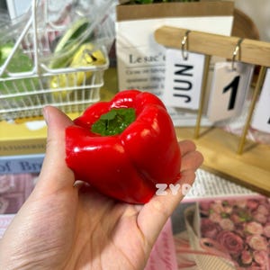 Bell Pepper Taba Squishy Toy, Red Fake Handmade Stress Relief Squishy, Cute design, Trending Toys Taba Sticky Squishy ,Gift for her