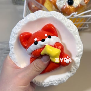 Cute Star Fox Taba Squishy Toy, Handmade Stress Relief Squishy, Cute design, Cute Taba Squishy Bag Accessories, Gift for her