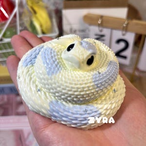 White and Blue Snake Taba Squishy Toy, Handmade Stress Relief Squishy, Cute design, Cute Taba Squishy Bag Accessories, Gift for her