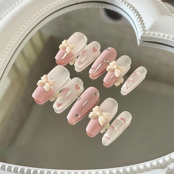 Kawaii Fake Nails - Etsy