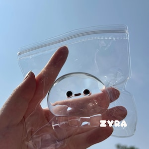 Clear Jelly Fish Taba Squishy Toy, Handmade Stress Relief Squishy, Cute design, Mini Taba Squishy Bag Accessories, Gift for her