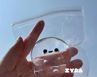 Clear Jelly Fish Taba Squishy Toy, Handmade Stress Relief Squishy, Cute design, Mini Taba Squishy Bag Accessories, Gift for her