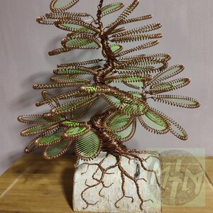 Bonsái de alambre de cobre, hecho a mano de gama alta, regalo único de la casa, Feng Shui, arte de alambre de cobre, árbol de cuerdas UV