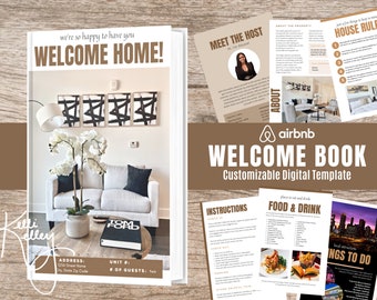 Airbnb Welcome Book Template | Air bnb Superhost Must Have | Editable, Instant Download Home Rental Guide | VRBO Vacation Rental Host ebook