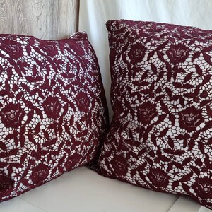 Wine Colored Pillow Etsy UK