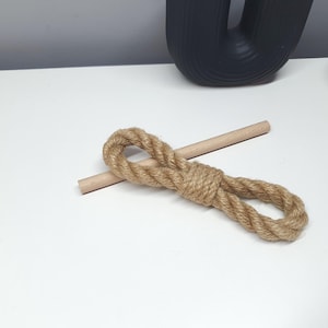 Curtain holdback - JNatural Jute Curtain Tieback with Wooden Pin – Rustic Rope Holder