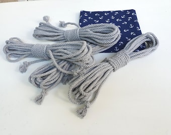 Light Gray Cotton Rope – Soft Shibari Bondage Cord (25ft)