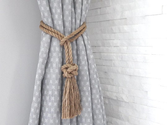 Home Queen Abrazaderas de cuero blanco para cortinas que se fijan a la  pared, pequeños soportes para cortinas para exteriores, paquete de 4