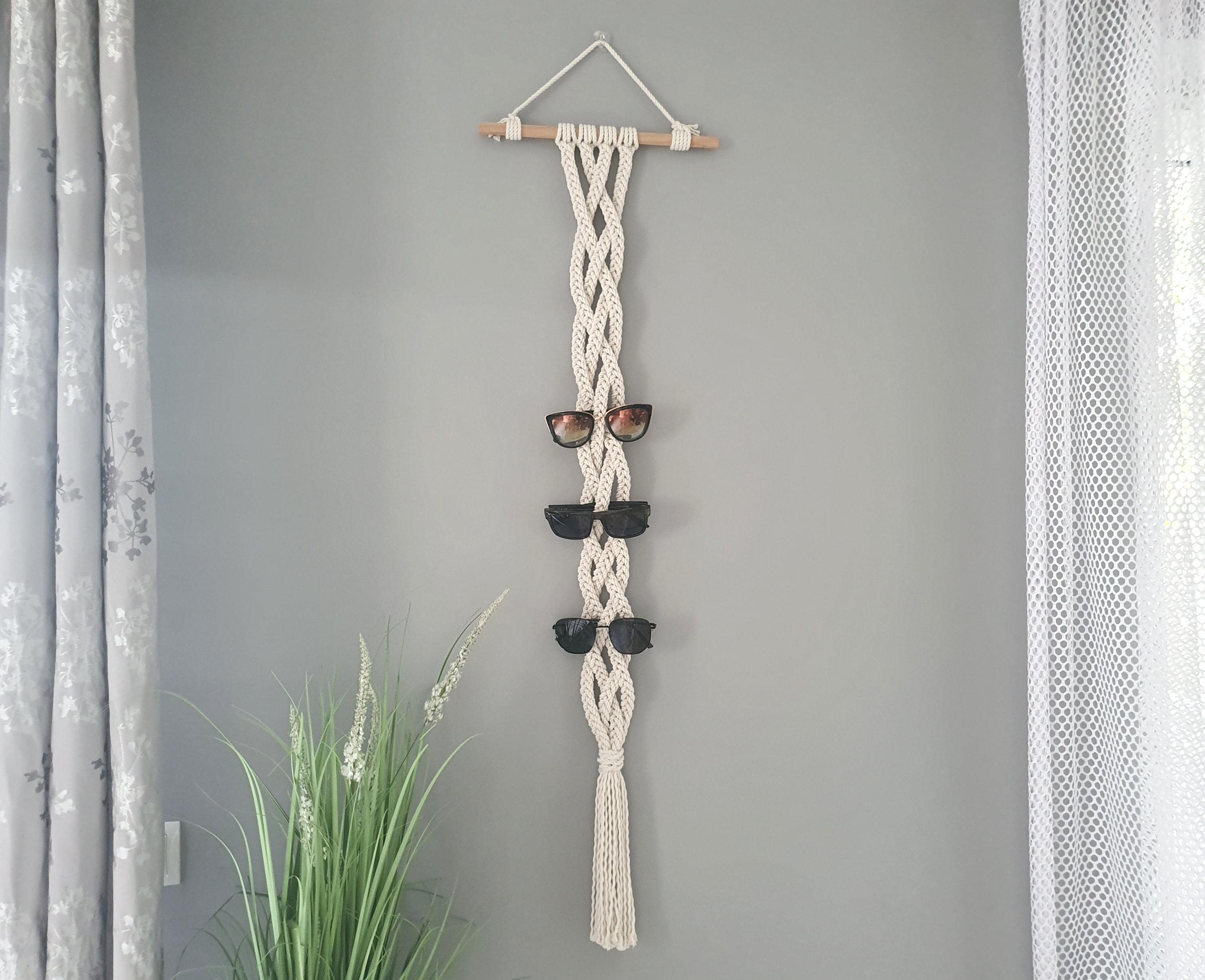 Macrame Sunglasses Holder: Boho Cotton Rope Eyeglass Lanyard