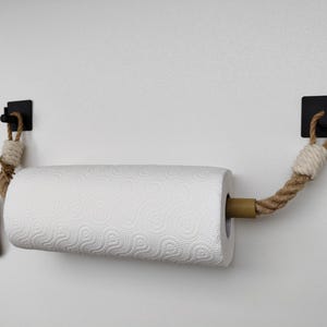 Portarrollos de papel - Toallero de papel de bambú - Organizador de cocina ecológico - Soporte rústico - Decoración de cocina eco chic - Dispensador natural