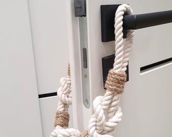 Nautical Cotton Rope Door Stopper: Handmade Square Knot Jute Decor