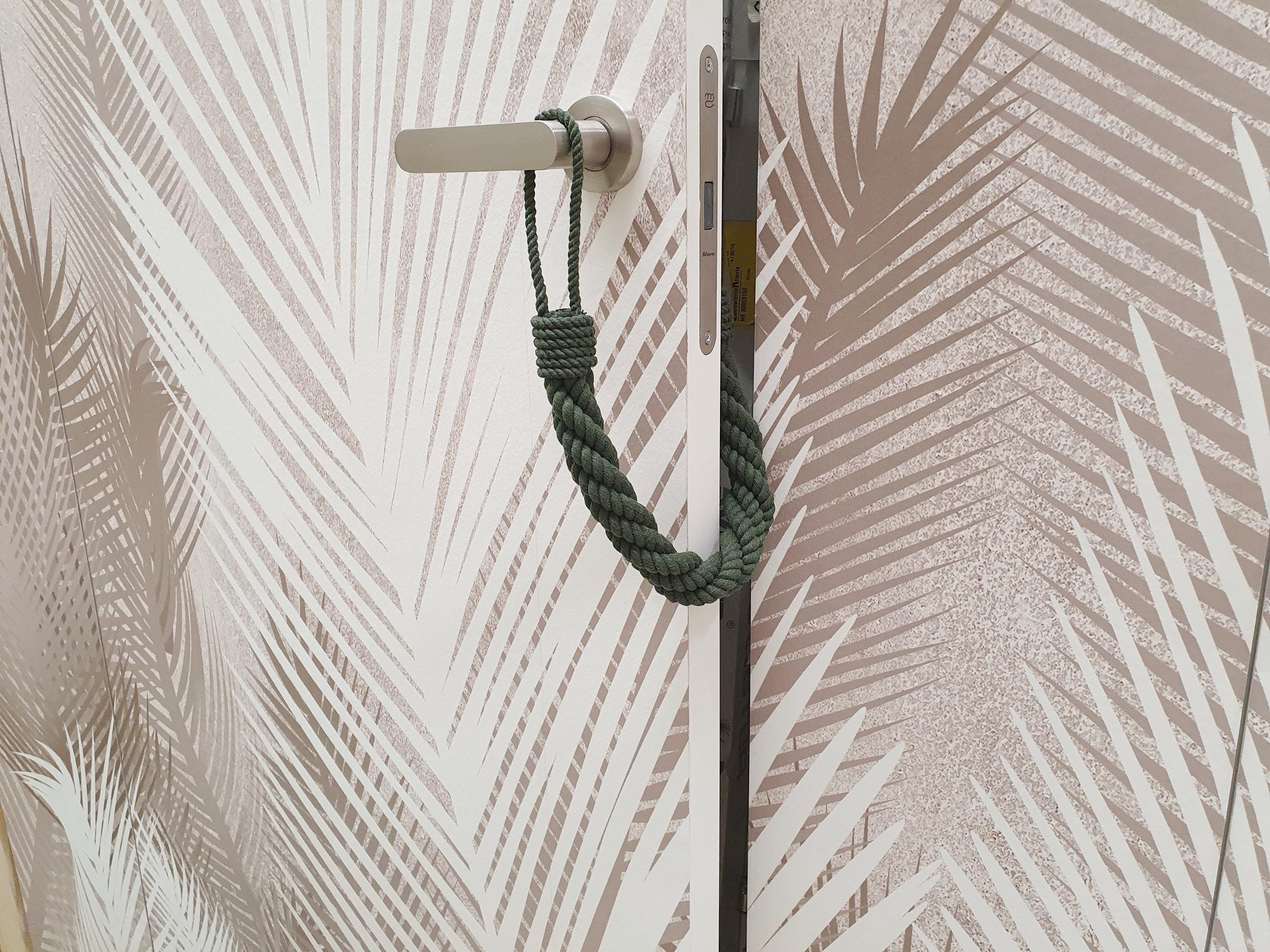 Dark Green Cotton Rope Door Stop: Nautical Boho Decor, 24-inch - Etsy