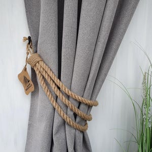 Curtain holdback - Jute curtain tiebacks are a stylish and functional accessory for your home