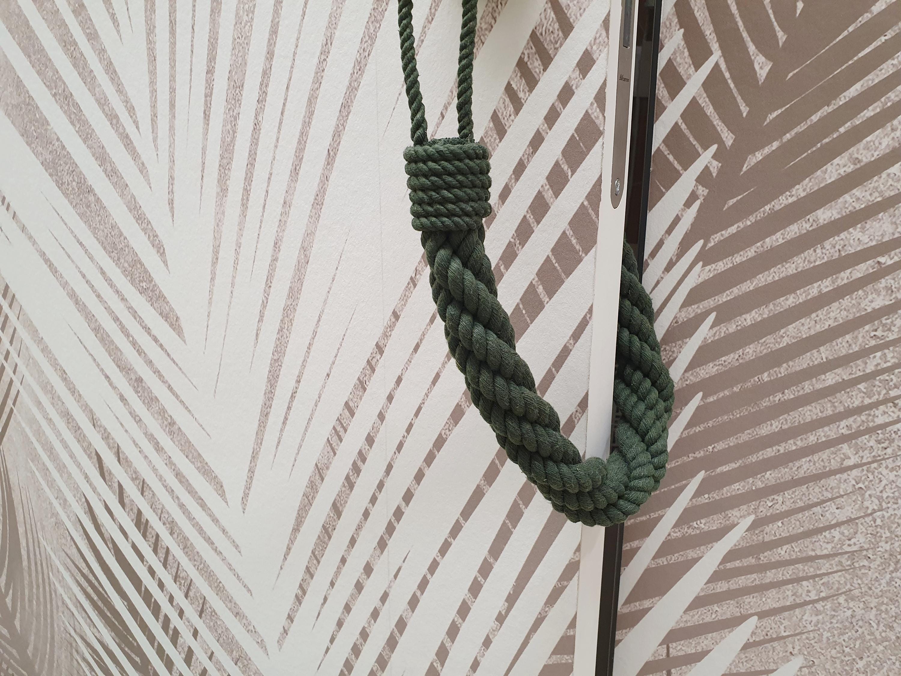 Dark Green Cotton Rope Door Stop: Nautical Boho Decor, 24-inch - Etsy