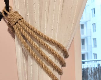 Jute Rope Curtain Tieback: Natural Fiber Eco-Friendly Home Decor