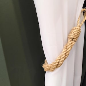 Handmade Jute Rope Curtain Tieback: Eco-Friendly Home Decor