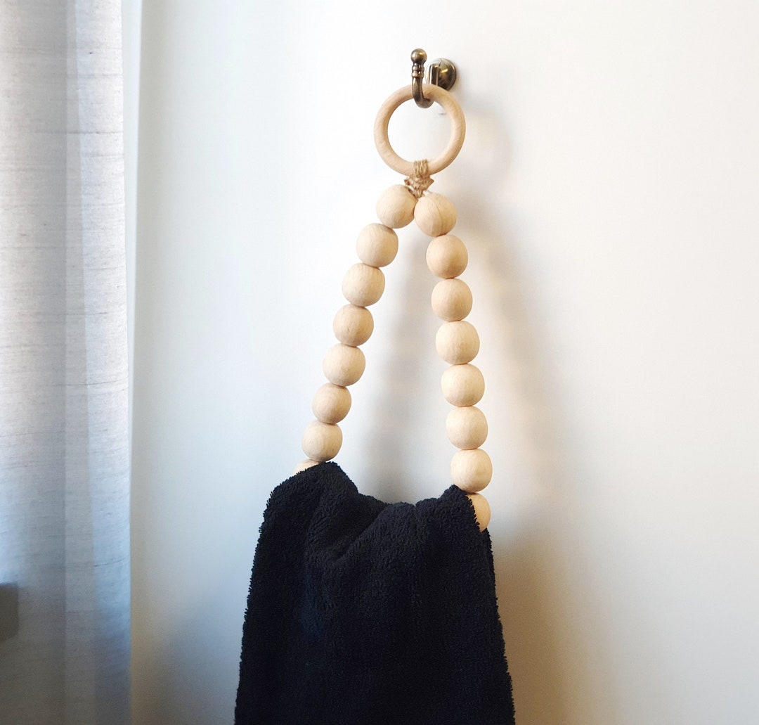 Wooden Towel Holder Rustik Towel Holder Bath Decor Nautical Towel Holder Towel Rack Wooden Round ...