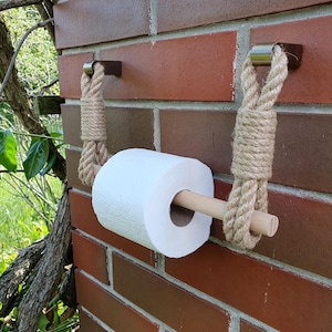 Jute Rope Toilet Paper Holder: Nautical Bathroom Decor