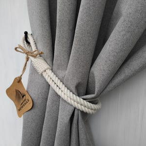 Fermatende in corda di cotone bianco fatti a mano: arredamento rustico in stile fattoria