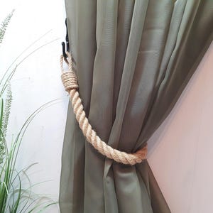 Jute Rope Curtain Tiebacks – Rustic & Natural Window Décor