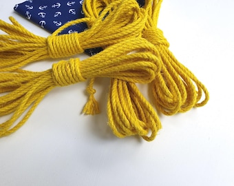 Yellow Jute Shibari Rope - Soft & Strong, Japanese Bondage (25ft)