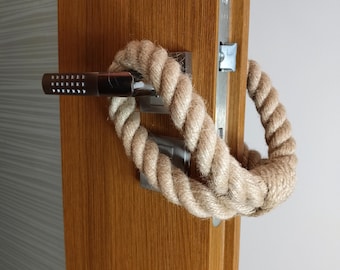 Handmade Jute Rope Door Stopper: Rustic Home Decor, Door Protection