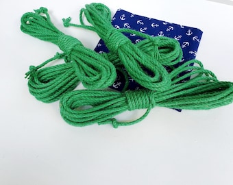 Green Jute Shibari Rope – 25 ft Natural Bondage Cord