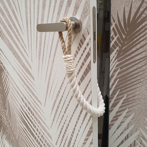 Chunky Braided Cotton Rope Door Stop: Nautical Farmhouse Decor