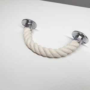 Maniglie per cassetti in corda..Per cassetti, ante e armadi..Maniglie in cotone bianco per mobili - Maniglie naturali per cassettiere, armadi