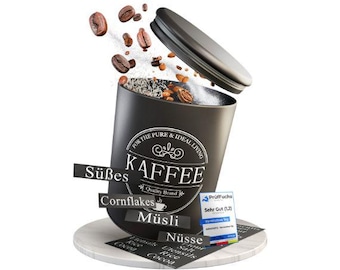IDEALTASTIC® Premium 500g Airtight Storage Container | Robust Storage Container with Flexible Contents Stickers | Sugar, Coffee & Muesli Storage