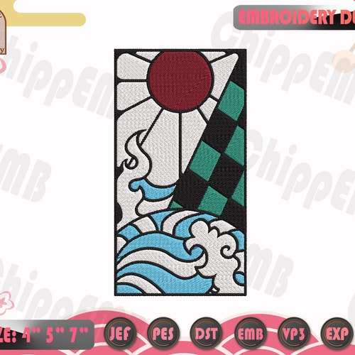 Anime Inspired Embroidery Design Machine Embroidery Design Etsy