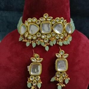 Kundan Meena Necklace Available In All Colors, Kundan choker Necklace Set, Sabyasachi Jewelry, Beads Necklace, Bridal Necklace, kundan set