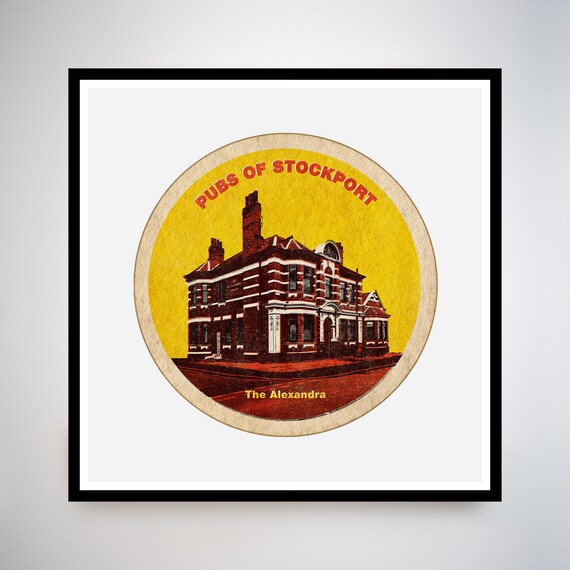 Stockport Pub Posters the Alexandra Retro Beer Sign Etsy
