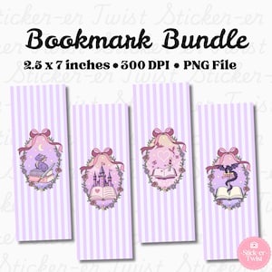Romantasy Bookmarks Printable Bundle, Fantasy Bookmarks, Dragon Castle Bookish Gift, Cute Aesthetic Reader Bookmark Set, Dragons Bookish PNG