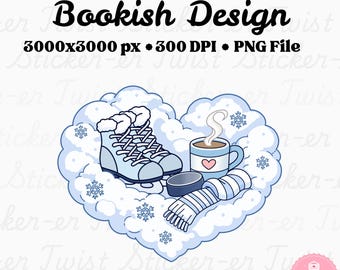 Hockey Romantik Clipart | Cosy Winter Sports Reader Design (Digitaler Download)