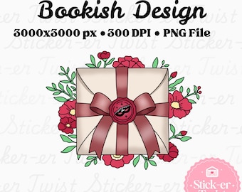 Dark Romance Love Letters PNG: Dark Romance Book Trope PNG for Sublimation, Stickers, Fussy Cuts, Digital Journals, Commercial Use