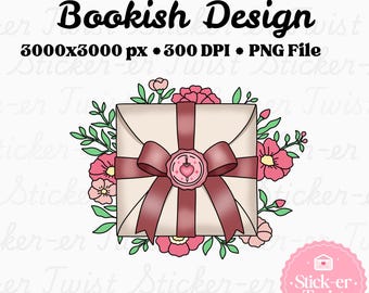Enemies to Lovers Love Letters PNG: Romance Book Trope PNG for Sublimation, Stickers, Fussy Cuts, Digital Journals, Commercial Use