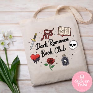 Dark Romance Book Club PNG | Dark Romance Reader Aesthetic | BookTok Bookish Clipart | Villain Romance PNG | Gothic Reader Design image 6