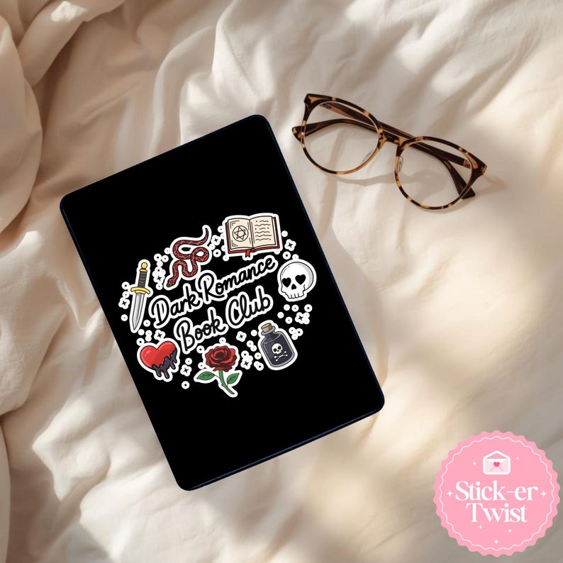 Dark Romance Book Club PNG | Dark Romance Reader Aesthetic | BookTok Bookish Clipart | Villain Romance PNG | Gothic Reader Design image 3