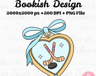 Hockey Romanze PNG | Niedliches Hockey Romanze Aufkleber Design | BookTok Reader PNG | Sport-Romanze Digitaler Download