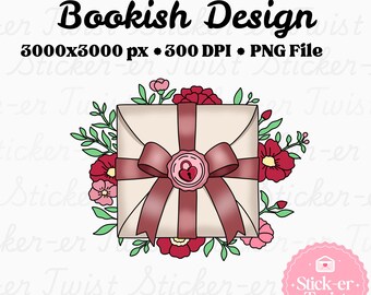 Forbidden Love Letters PNG: Romance Book Trope PNG for Sublimation, Stickers, Fussy Cuts, Digital Journals, Commercial Use