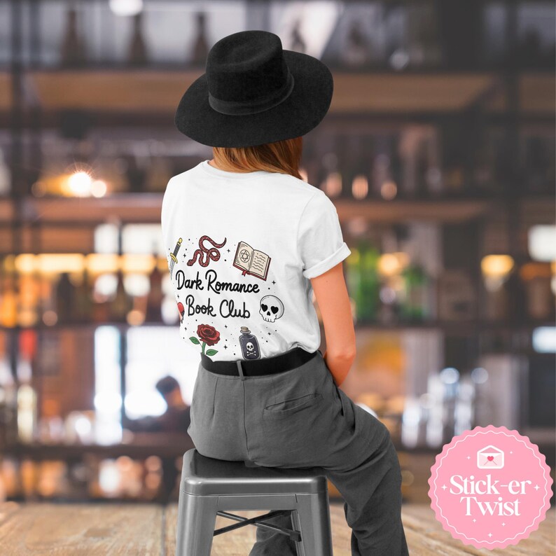 Dark Romance Book Club PNG | Dark Romance Reader Aesthetic | BookTok Bookish Clipart | Villain Romance PNG | Gothic Reader Design image 4