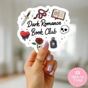 Dark Romance Book Club PNG | Dark Romance Reader Aesthetic | BookTok Bookish Clipart | Villain Romance PNG | Gothic Reader Design image 2